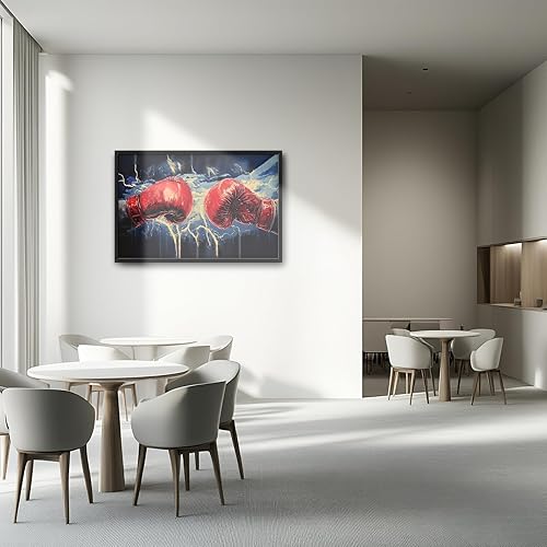 Miniatura 6 de Kylora Lienzo de boxeo para pared, guantes de boxeo, imágenes para decoración de pared, impresiones deportivas, obras de arte modernas, pintura de
