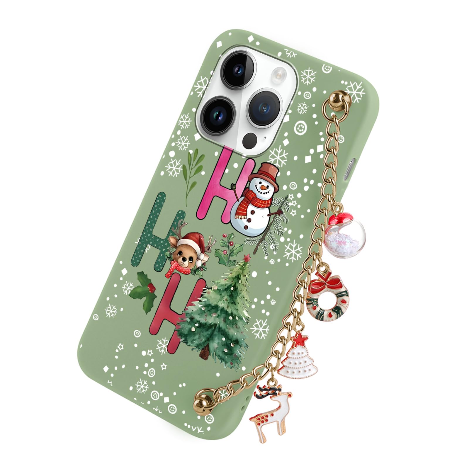 Yoedge 2 Pezzi Natale Cover per iPhone 11 Pro 5,8, Natalizie