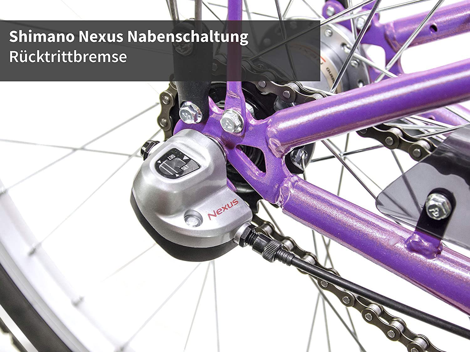 XB3 Kinderfahrrad 20 Zoll Nexus 3-Gang Rücktritt StVZO Lila Sport & Freizeit