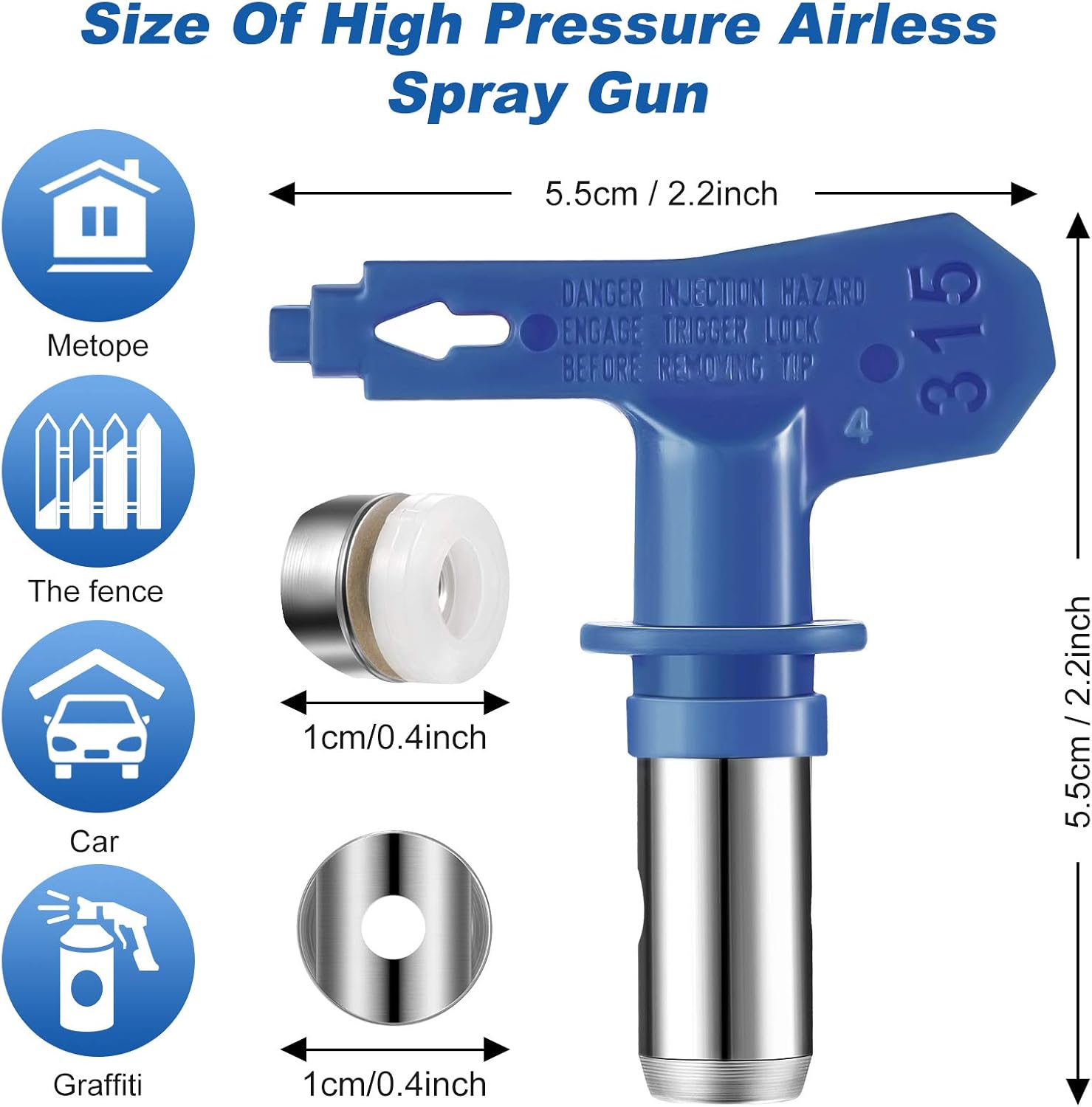 Buy 4 Pieces Reversible Spray Tips Reversible Airless Paint Sprayer Nozzle Tips Airless Paint Spray Guns Airless Sprayer Spraying Machine Parts For Homes Buildings Decks Or Fences 215 315 417 523 Online In Hungary B08p5qbxjq