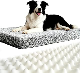Orthopädisches Hundebett 105x70x8cm Mittelgroß Hunde Waschbar Hundedecke Memory Foam Katzenbett Hundebett Hundekissen Grosse Hunde Anti-Rutschboden Hundematte-Gray