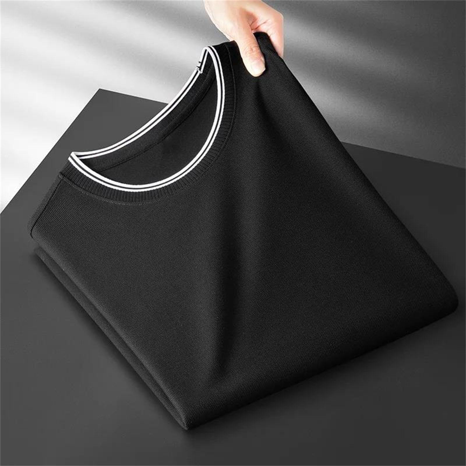 Camiseta de algodón para hombre, manga corta, transpirable, casual, holgada, ligera, para uso diario