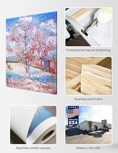 Vista 600 de DECORARTS - Almond Blossom Tree - Vincent Van Gogh Art Reproduction. Giclee Canvas Prints Wall Art for Home Decor 30x24