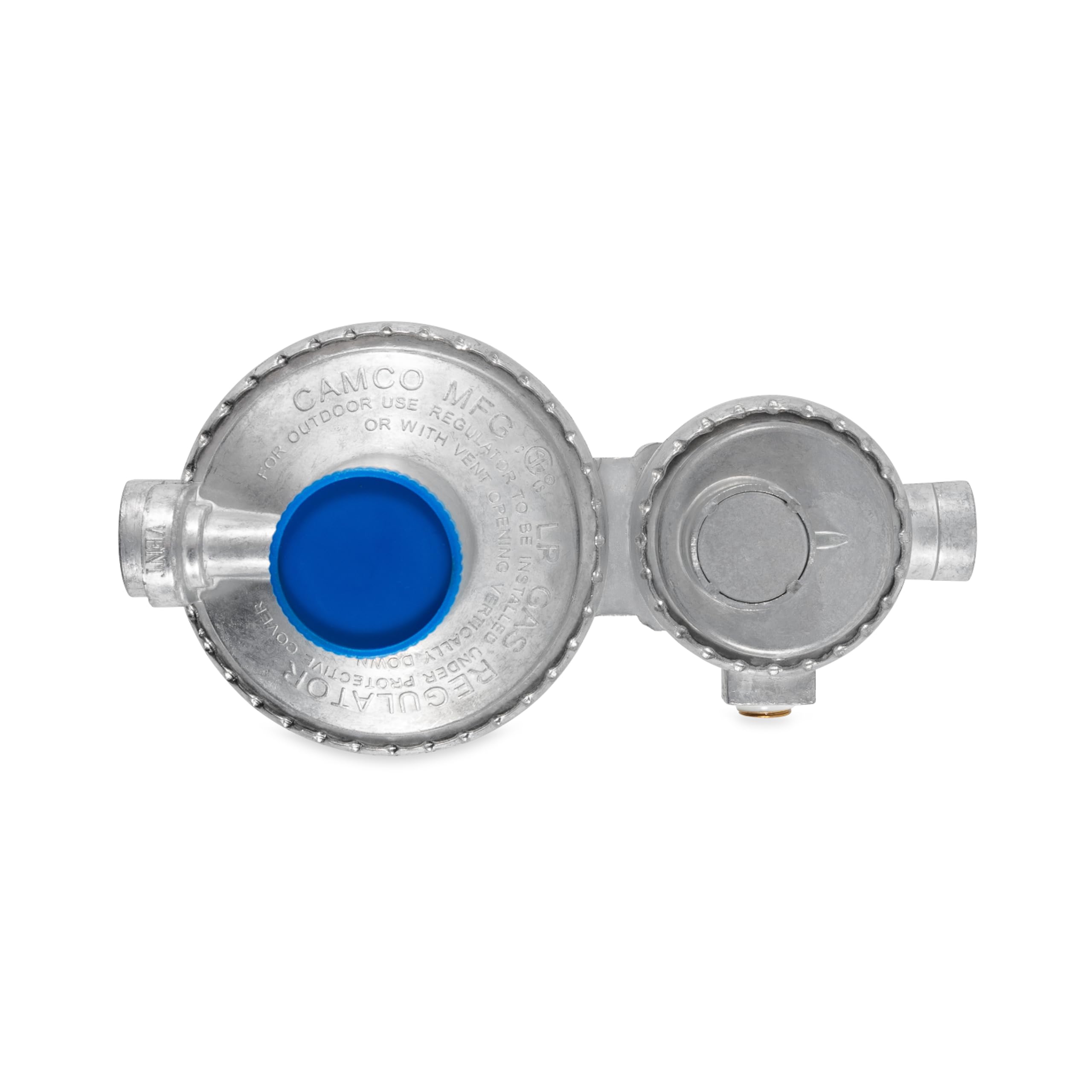 Camco 59313 Regulador Vertical de propano de Dos etapas, Gris