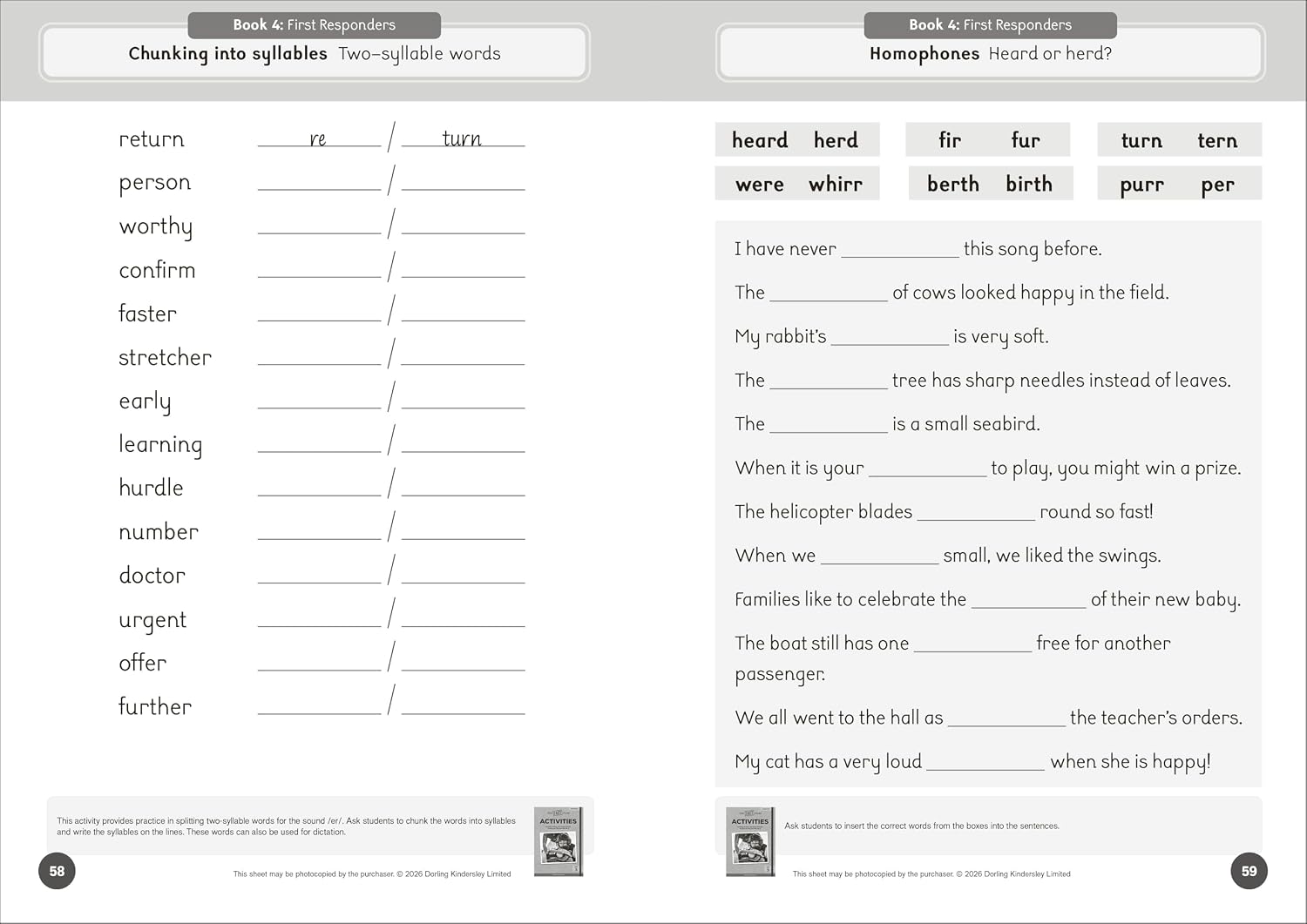 Phonic Books The Fact Files 3 Activities: Alternative Vowel Spellings (Phonic Books Catch-Up Decodable Readers)