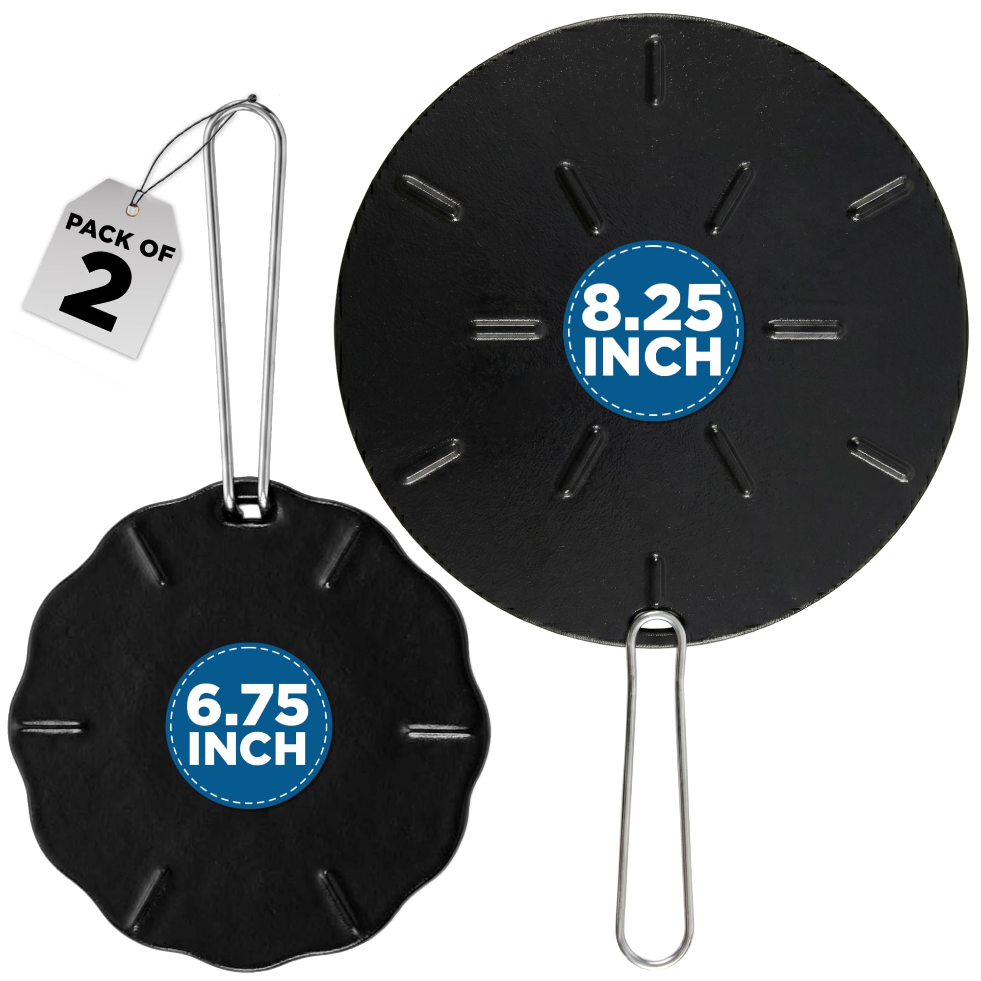 Aunt Shannon's Kitchen Cast Iron Heat Diffuser for Gas Stove – 2 Sizes Included – 8.25 and 6.75 Inch Heat Diffusers for Electric Stove - Gas Heat Plate - Cast Iron Simmer Plate for Gas Burners - cookware accessories | Mubboo