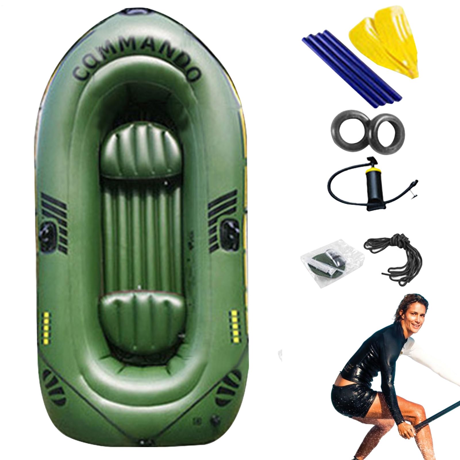 Kayak gonfiabile portatile – Canoa pieghevole sul lago, zattera leggera