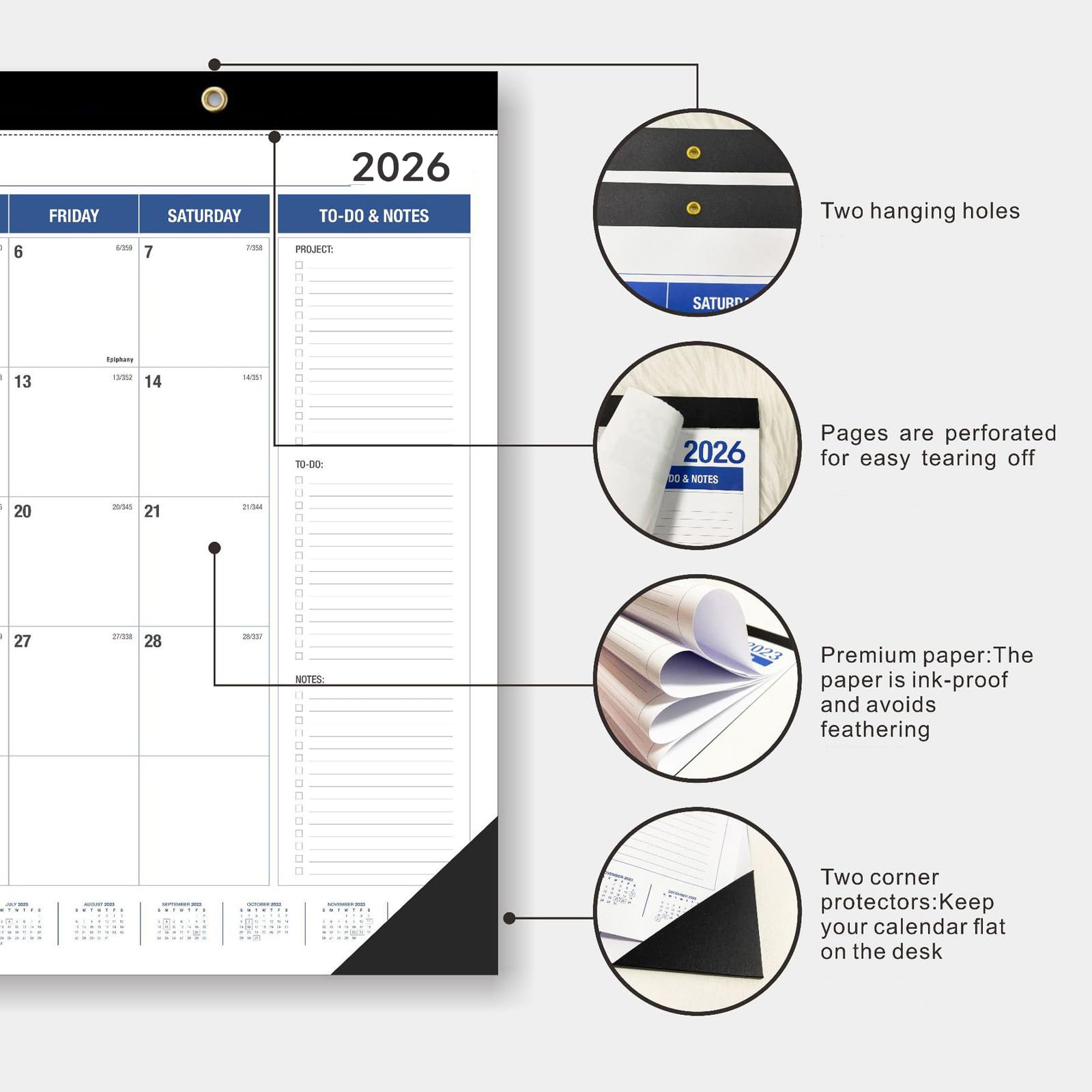 Amazon.co.jp: 大型壁掛けカレンダー2024-2025、デスクカレンダー21.96
