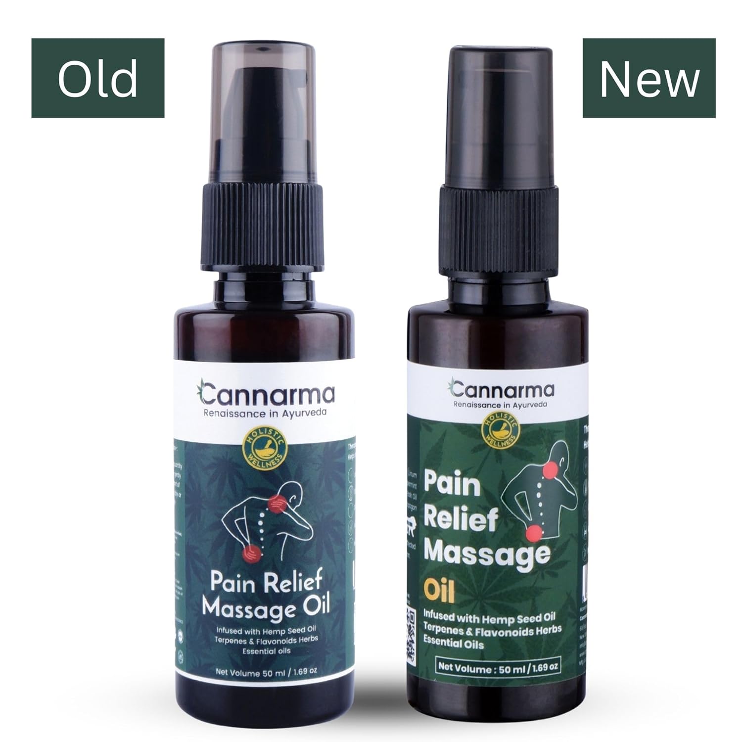 Cannarma ULTRA PREMIUM HEMP Pain Relief Massage oil - 50 ml for Arthritis Pain, Muscle Pain, Joint Pain, Knee Pain, Back Pain,100% Natural & Ayurvedic Pain Oil, Anti-Inflammatory (Pack of 2) Cannarma ULTRA PREMIUM HEMP Pain Relief Massage oil - 50 ml for Arthritis Pain, Muscle Pain, Joint Pain, Knee Pain, Back Pain,100% Natural & Ayurvedic Pain Oil, Anti-Inflammatory (Pack of 2)
