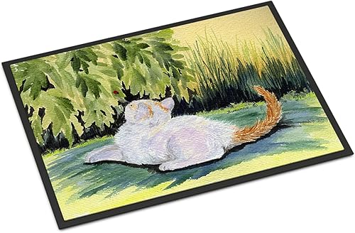 Tesoros de la Caroline ss8273jmat Cat Felpudo para interiores o exteriores, 24" x 36," Multicolor