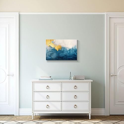 Miniatura 711 de Lienzo artístico para pared, pinturas de arte abstracto, fantasía azul, grafiti colorido sobre fondo blanco; decoración artística moderna para sala