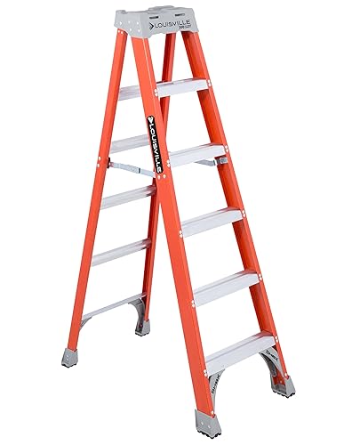 Louisville Ladder 6-Foot Fiberglass Step Ladder, 300-Pound Load Capacity, Type IA, FS1506 - 6 feet - Ladder