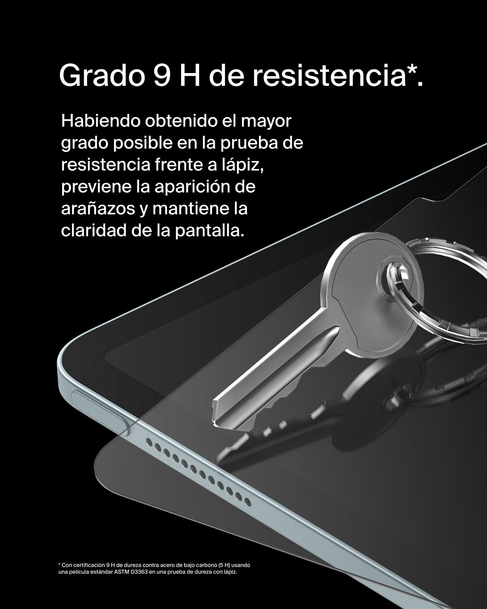 Belkin ScreenForce protector de pantalla para iPad Air de 11″, vidrio templado con grado 9 H de resistencia, 0,33 mm de grosor, antiarañazos, instalación fácil, compatible con fundas y Apple Pencil