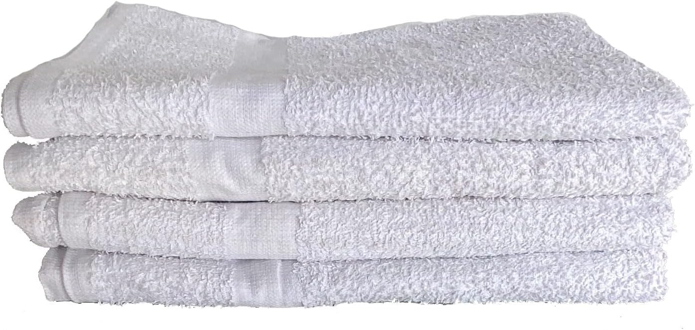 Towel Supercenter White Bath Towels 100% Cotton Basic Economy 20X40, 22X44, 24X48, 24X50 (24pack, 36pack, 60 Pack, 120 Pack) (120, 22X44)