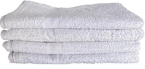 Miniatura 4 de Towel Supercenter Toallas de baño blancas 100% algodón Basic Economy 20 x 40, 22 x 44, 24 x 48, 24 x 50 (24 unidades, 36 unidades, 60 unidades, 120