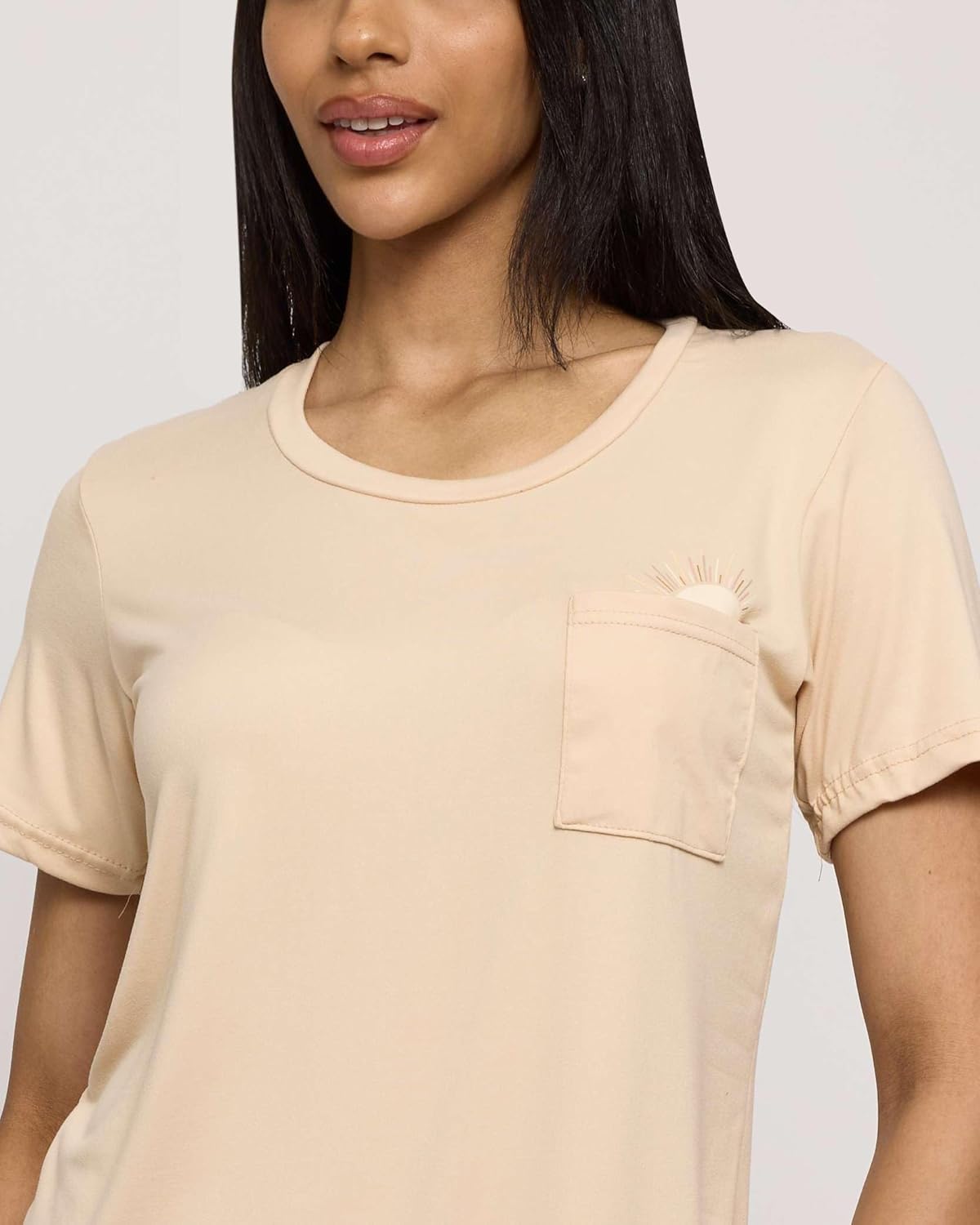 Real Essentials 3 Pack: Women's Short Sleeve Nightgown Dress – Nightshirt Pajama Sleep Shirt Sleepwear (Available in Plus) - Image 4