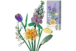 Miniature Bricks Artificial Flower Building Blocks for Creative Women