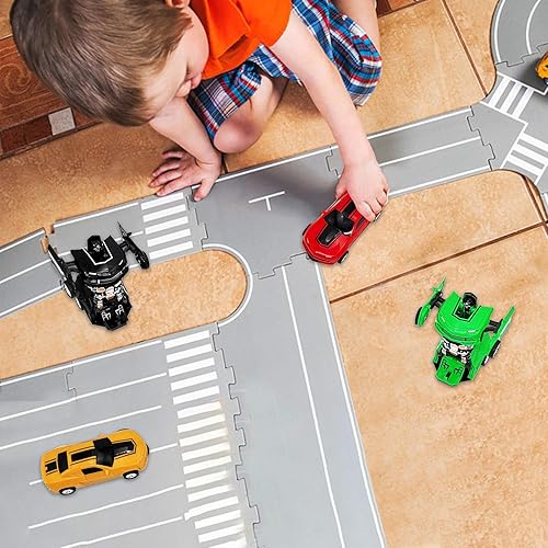 Miniatura 5 de Coche de juguetes transformadores - Robot Car Toy 2 en 1 Deformation Car - Juguetes de fricción para automóviles y camiones