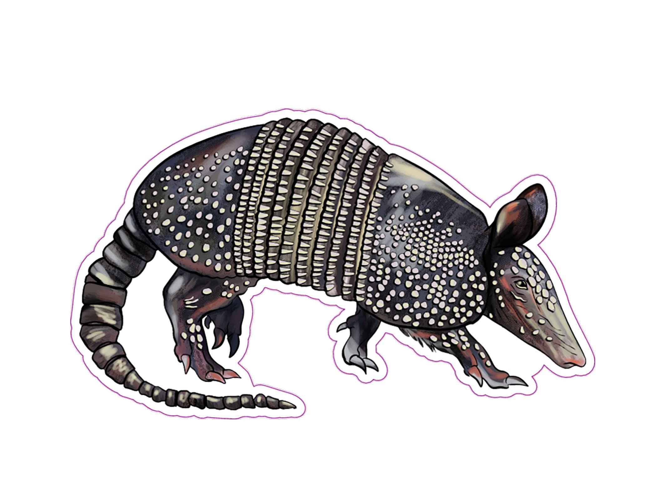 Pegatina para coches de armadillo vinilo resistente al agua para portátiles