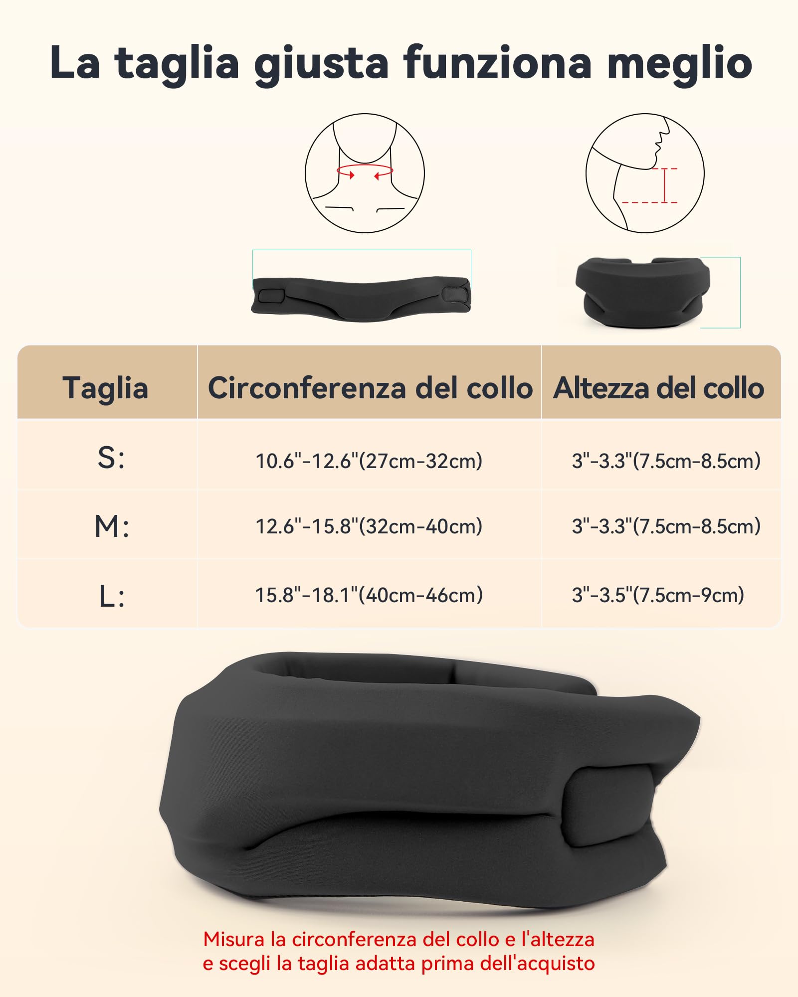 Collare Cervicale Morbido Regolabile - Supporto Semi-Rigido per Collo, Autisti, Ufficio e Postura Corretta (Conforto Quotidiano, Tensione Muscolare)