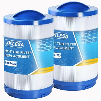 6473-157 Hot Tub Filter Replacement with Removable Handle, 40 Sq Ft Top Filter Compatible with Jacuzzi J-415/J-425/J-495 2012+, J-435/J-445/J-465/J-470/J-475/J-480/J-485 2013+, J-500 2015+, 2-Pack