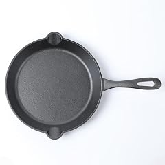 HAWOK Cast Iron Skillet Round Fry Pan Dia 10 inch Pre-seasoned