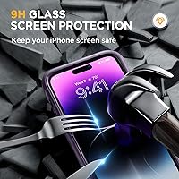 Vista 529 de Miracase - Funda magnética para iPhone 13 Pro Max de 6.7 pulgadas (compatible con MagSafe), transparente, completo, protector de pantalla de vidrio