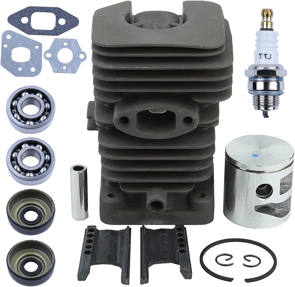 For Poulan 842 840 742 For Chainsaw, For Poulan PP3816AV, PP4218AV, SM4218AV, SM4218AVX, SM4518AVX For Chainsaw, 41mm Cylinder Kit, 530 07 18-84, 530 07 18-85