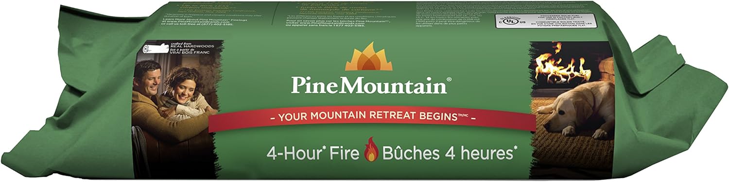 Pine Mountain Traditional Firelog, 4-Hour Burn Time, 6 Logs