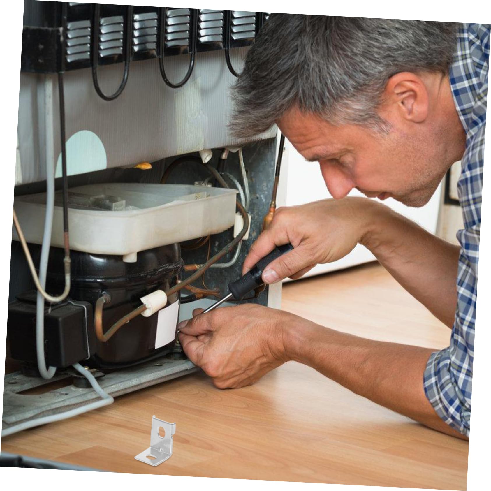 KICHOUSE 4pcs Power Supply Fix Brackets Metal Clamp Bracket for Fixation Mounting Brackets for Industrial/Commercial Residential Supplies Kit for Stabilizing and Fixing Switching Power Supplies