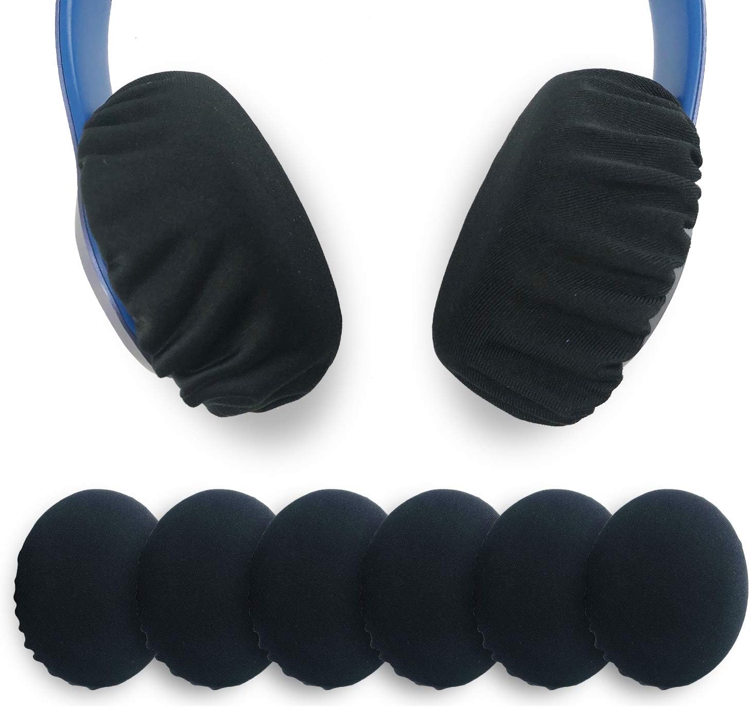 DleDan 3 Pairs Stretchable Fabric Headphone Covers/Washable Sanitary Ear pad,Earcup Earpad Covers Fit Most On Ear Headphones 8-11cm(3.14" - 4.33") Earpads