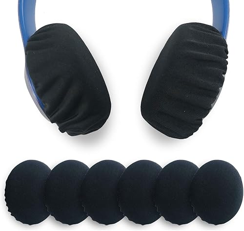 3 pares de fundas de tela elástica para auriculares/almohadillas sanitarias lavables, fundas para auriculares se adaptan a la mayoría de auriculares