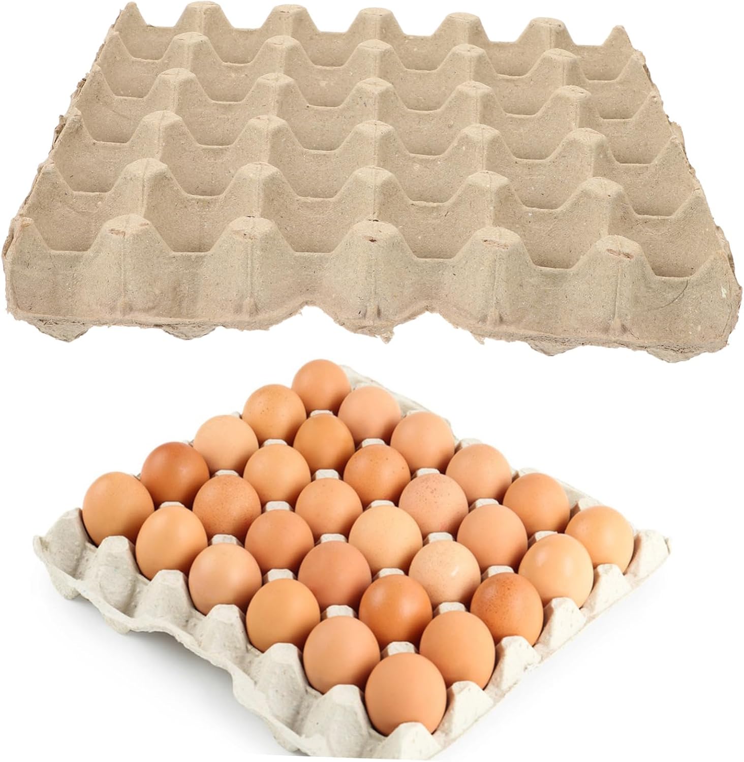5pcs Egg Cartons Pulp Paper Egg Cartons Multi-compartment Holder Chicken Tray Storage Tray