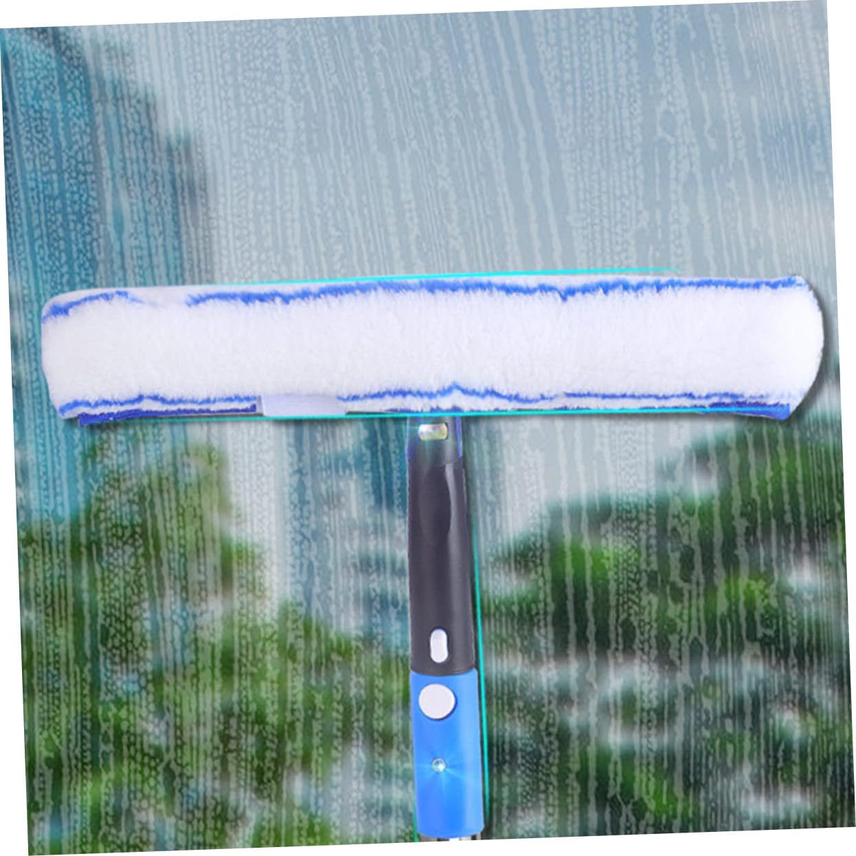 SAFIGLE Extendable Microfiber Window Scrubber and Squeegee Combo for Car Shower Glass and Bathroom Ergonomic Non-Slip Handle Easy to Install Suitable for Various Surfaces
