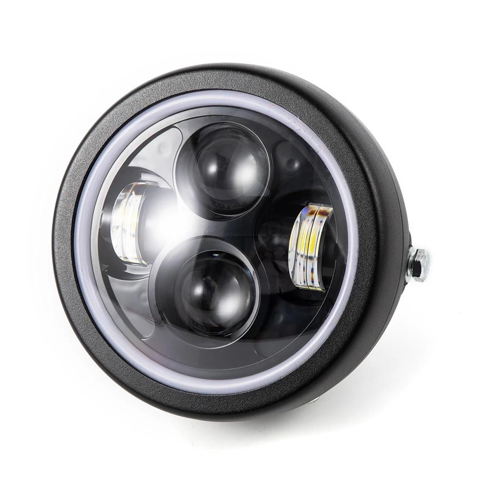 Phare avant moto LED de 6,5 pouces universel pour remplacer une optique faible