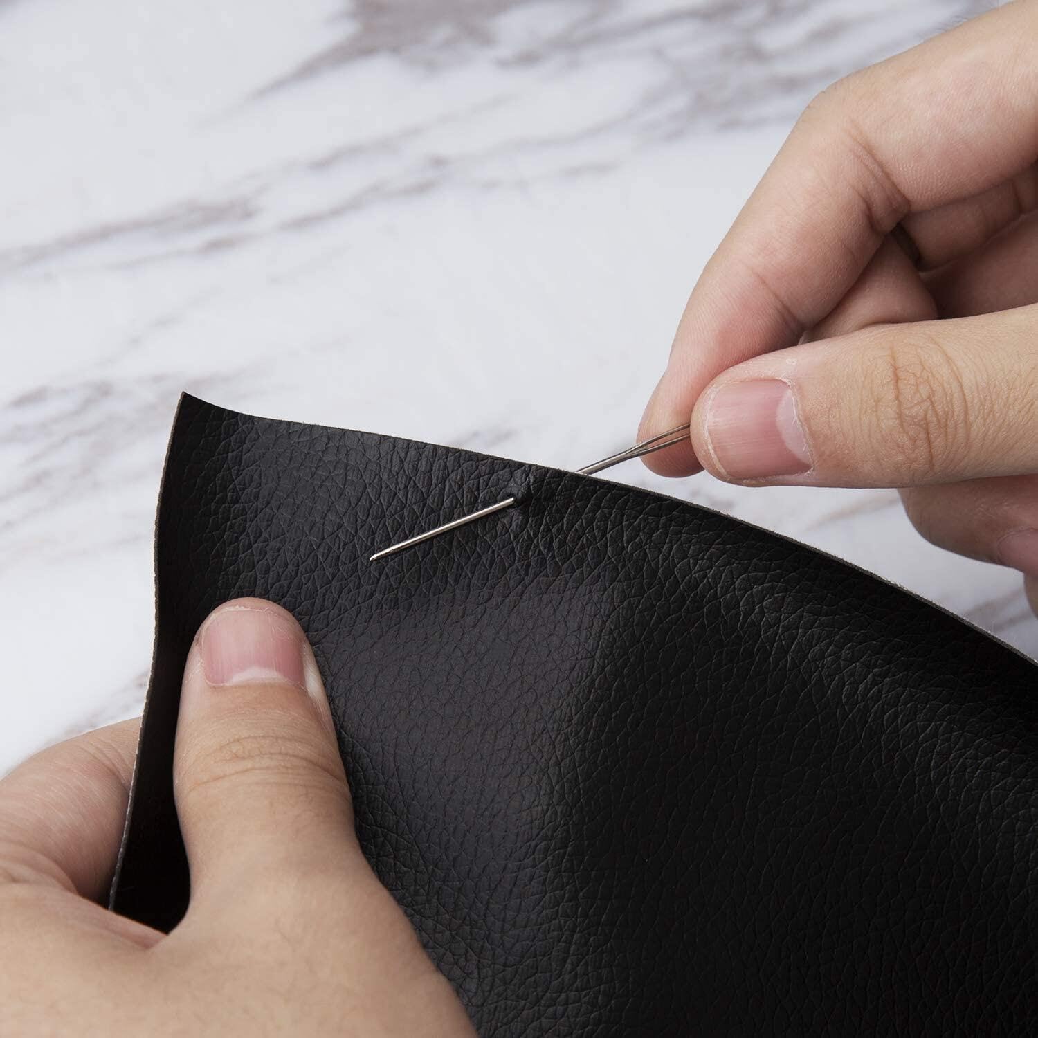 Hand-Sewn Needle Hand-Sewn Needle Threading Needle Set with Large Needle Hole Special Needle Set Leather Craft Tool Round Needle Leather Tool 15-Piece Set Handy and Professional