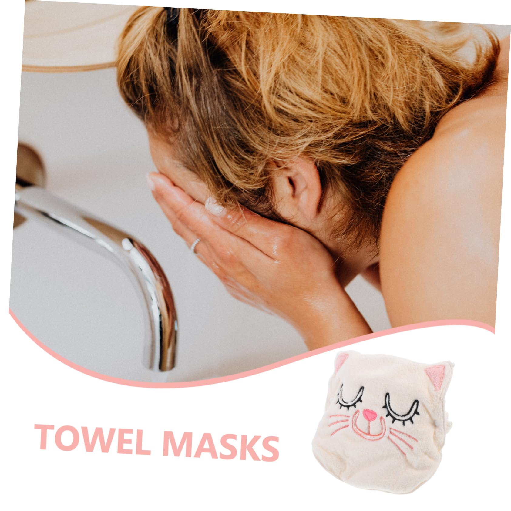 VALICLUD 4 Pezzi Asciugamano di maschera calda facciale microfibra asciugamani scaldasalviette viso asciugamano a comprimere asciugamano a vapore per il viso vello di corallo bianca