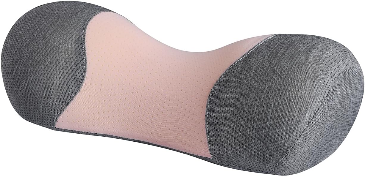 Bespilow Neck Support Pillow - Cervical Traction Device for Neck Pain Relief and Muscle Therapy - Memory Foam Neck Roll Pillow for Shoulder Pain Relaxation Pink