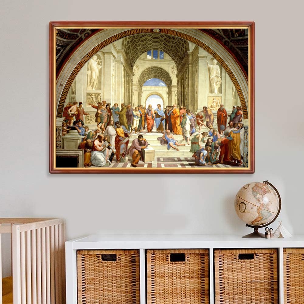 Jigsaw Puzzles for Adults 1000 Piece The School of Athens by Raphael 27.56 x 19.69 Inch Jigsaw Puzzles for Adults Educational Game 1000 Pieces Raphael Puzzles for Adults - Image 2