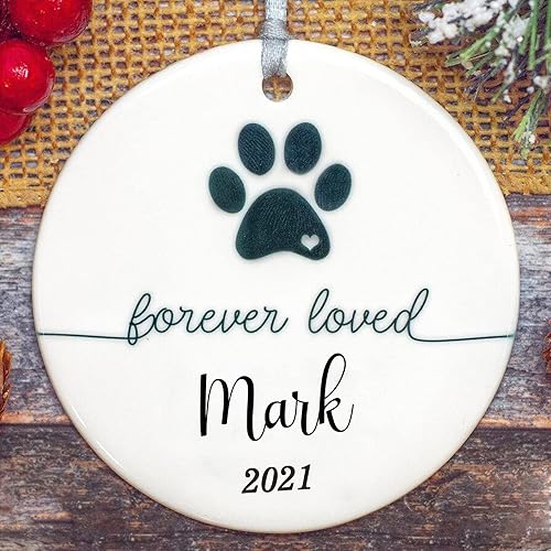 Adorno de Navidad personalizado para perro, adorno de gato personalizado, adorno de Navidad con nombre de perro, adorno conmemorativo para mascotas