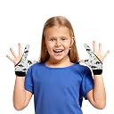 Yxmeiguo 4pcs Thumb Sucking Guard Gloves Kids Anti Thumb Sucking Glove Chewy Compression Thumb Sucking Stop Nail Biting Finger Biting Glove for Kids Thumb Guard for Ages 5-12 gallery image