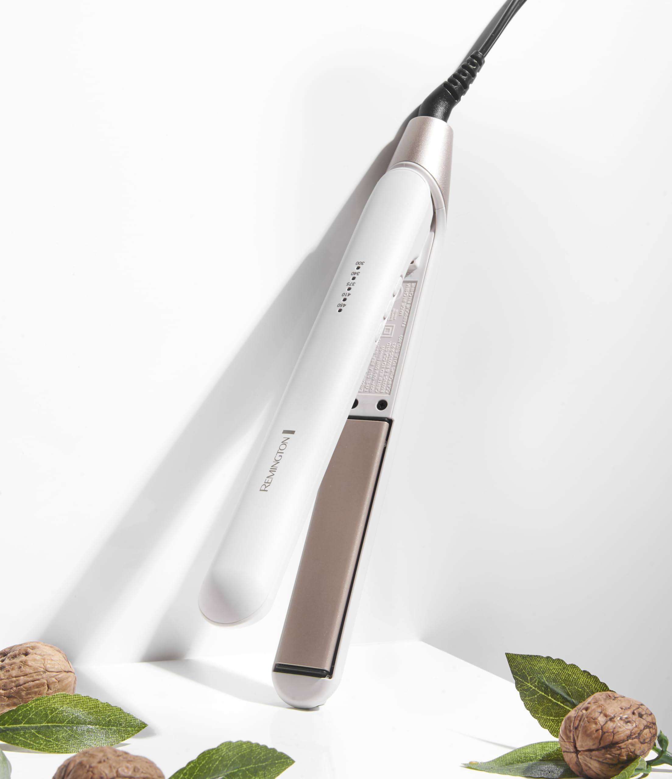Remington Piastra per capelli Shea Soft - Piastre rivestite flottanti da 110 mm, rilascia micro-condizionatori per favorire la lucentezza naturale dei capelli, Controllo digitale con 5 impostazioni da