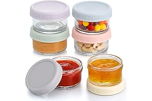 VITEVER Small Reusable Glass Salad Dressing Containers with Lids