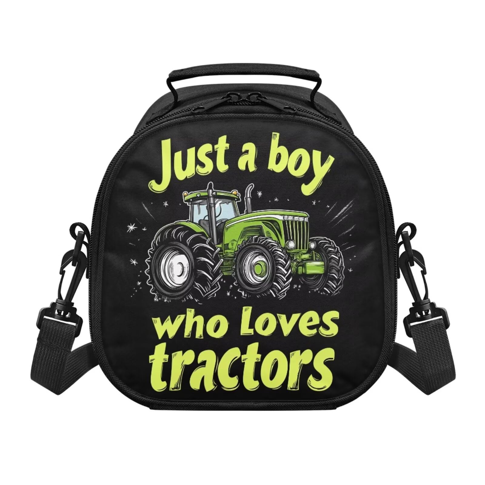 QUJUFOZY Boys Tractors School Lunch Bag for Kids Lunch Bags for Kids Toddler Boys 3D Print Insulated Lunch Box Reusable Lunchbag Easy to Carry Built to Last Organizer Tote Handbag