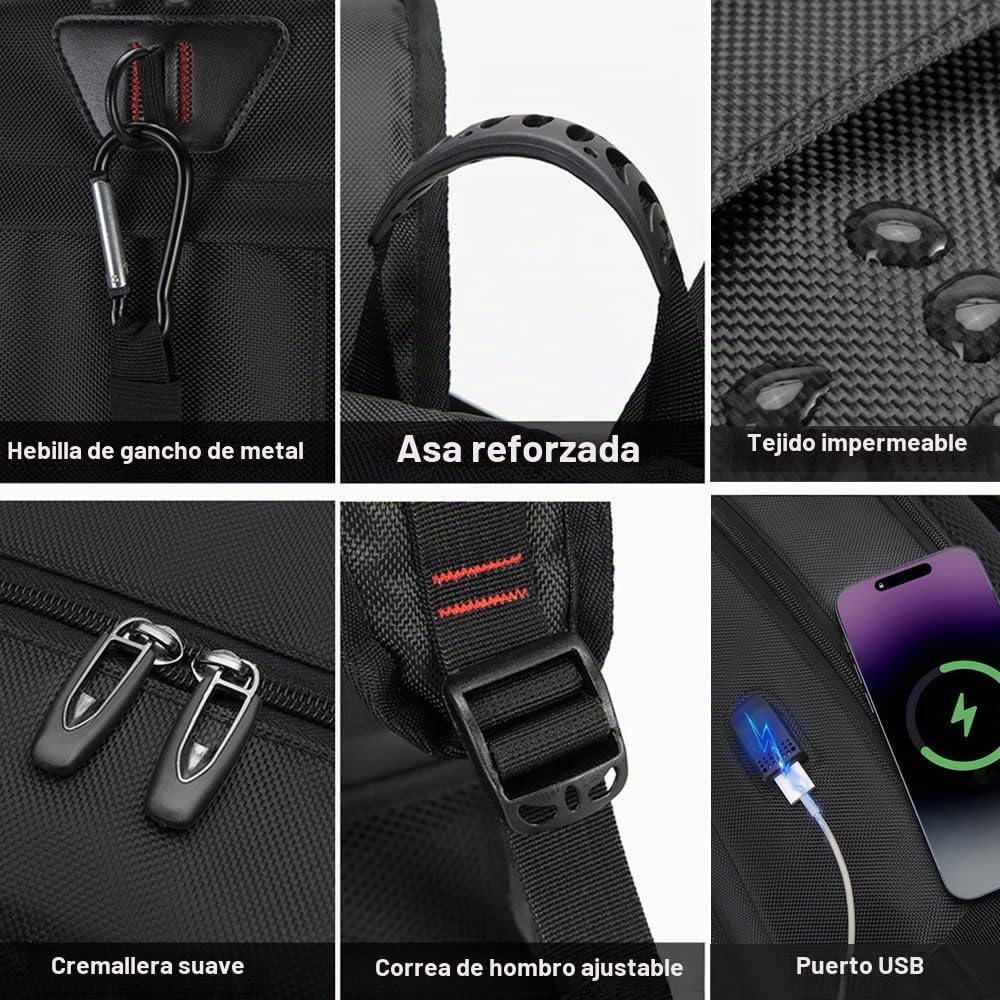Mochila grande de viaje para hombre, 60 L, 80 L, ampliable, impermeable de 17 pulgadas, bolsa para portátil de trabajo, portátil, negocios, viajes, mochila