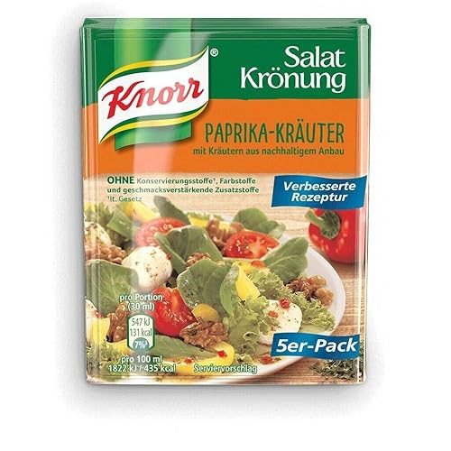 Knorr Salat Kroenung Aderezo para ensalada de hierbas de pimentón Paprika-Kraeuter (5 paquetes5 x 0.32 oz)