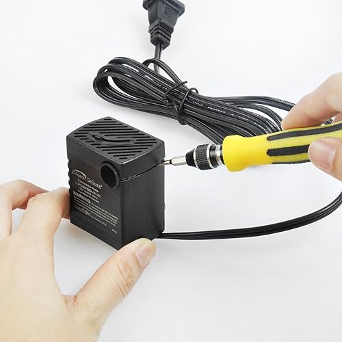 Miniatura 2 de Simple Deluxe Paquete de 1 bomba de agua sumergible de 80 GPH con cable de 6 pies y 2 boquillas roscadas para fuentes, estanques, acuarios e