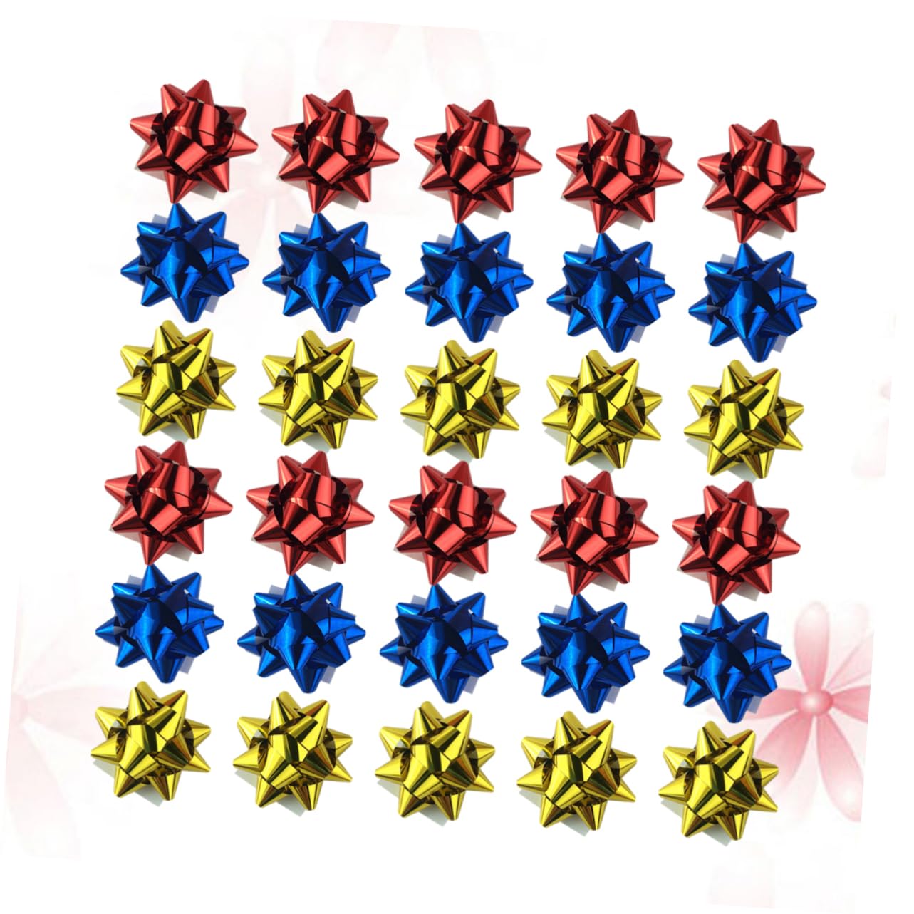 3 Juegos De Cintas De Flores para Envolver Decoración para Bodas Fiestas Festivales Kit De Manualidades 120 Piezas X 3