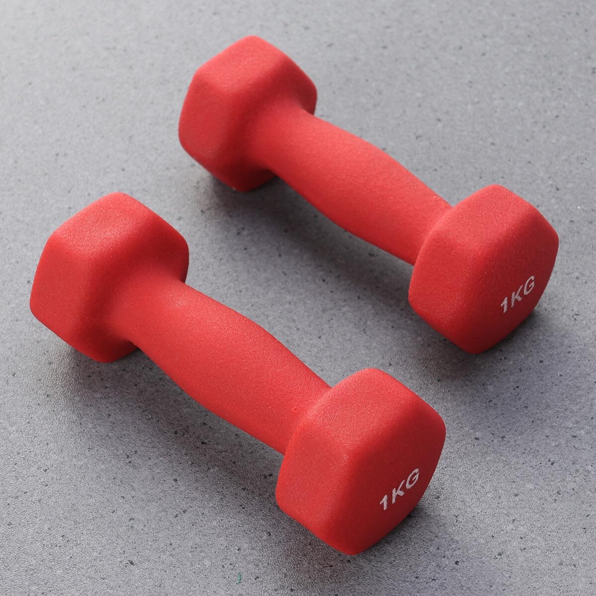 Red Yoga Dumbbells for Women Ergonomic Hexagonal Barbells with Neoprene Coating Fitness Weights for Home Exercise Arm Waist Hip and Leg Workout