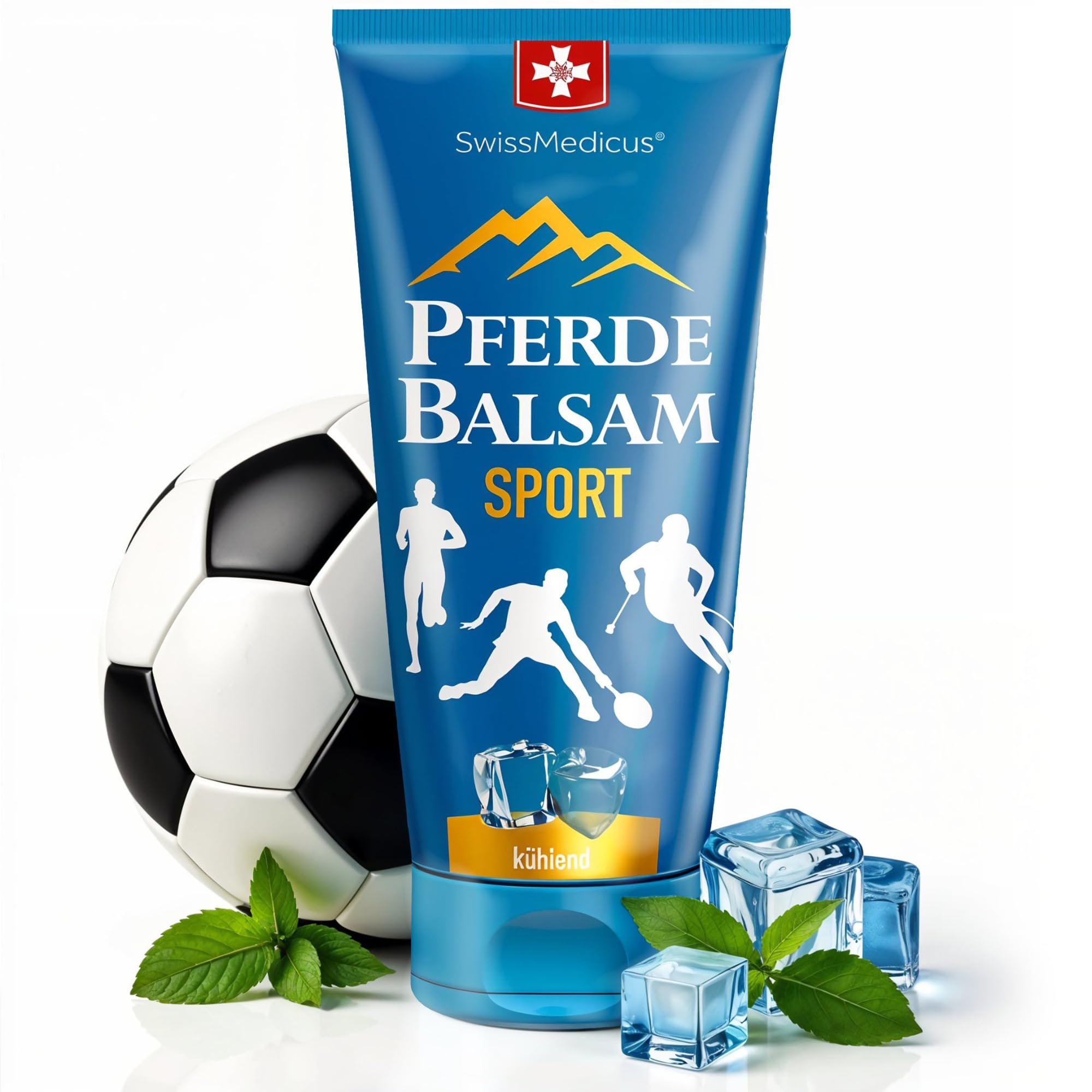 SwissMedicus Pferdebalsam Sport, Massagegel mit Magnesium Komplex, 200 ml